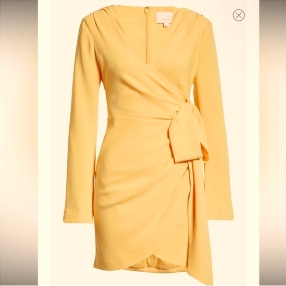 Cinq à Sept Sierra Wrap Front Long Sleeve Minidress-Size 8 EUC - Picture 9 of 11